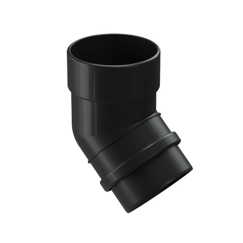 Колено водосточное 45˚ Docke LUX, цвет карбон