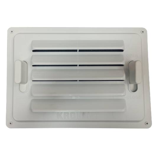 Решетка вентиляционная регулируемая для цоколя Krovent сигнальный белый