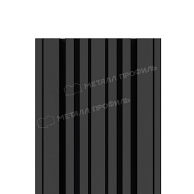 Штакетник металлический МП TRAPEZE-T 16,5х118 (PURMAN-20-9005-0.5)