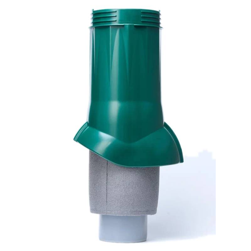 Выход вентиляционный канализации Gervent изолированный 110/160мм зеленый Выход вентиляционный канализации Gervent изолированный 110/160мм зеленый