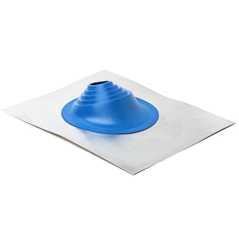 Проходной элемент MF угловой №1 (75-200мм) +185 EPDM (металлический неокрашенный фланец) синий Проходной элемент MF угловой №1 (75-200мм) +185 EPDM (металлический неокрашенный фланец) синий