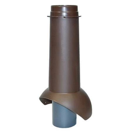 Выход канализации Krovent Pipe-VT 110 изолированный коричневый