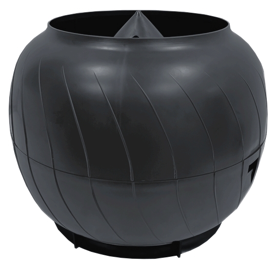 Дефлектор статический (колпак) Gervent 160 мм серый графит