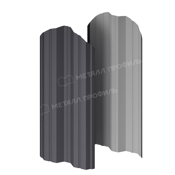 Штакетник металлический МП М-111-О (VALORI-20-Grey-0.5)