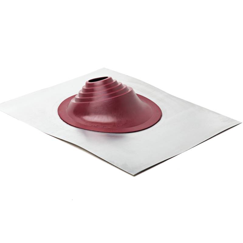 Проходной элемент MF угловой №1 (75-200мм) +185 EPDM (металлический неокрашенный фланец) красный