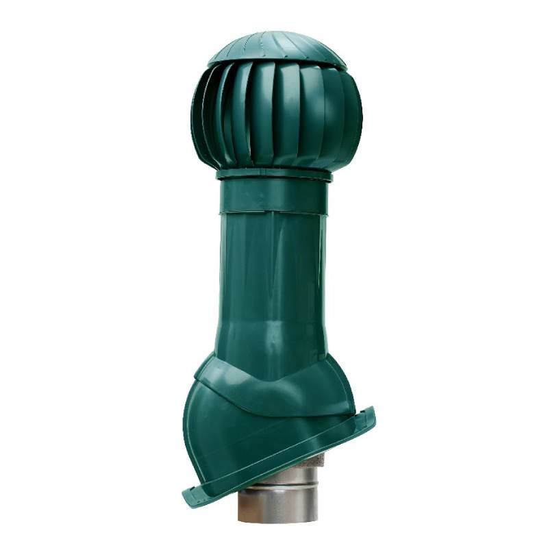 Комплект вентиляции Gervent для кровли Профнастил-21 125/160 зеленый Комплект вентиляции Gervent для кровли Профнастил-21 125/160 зеленый