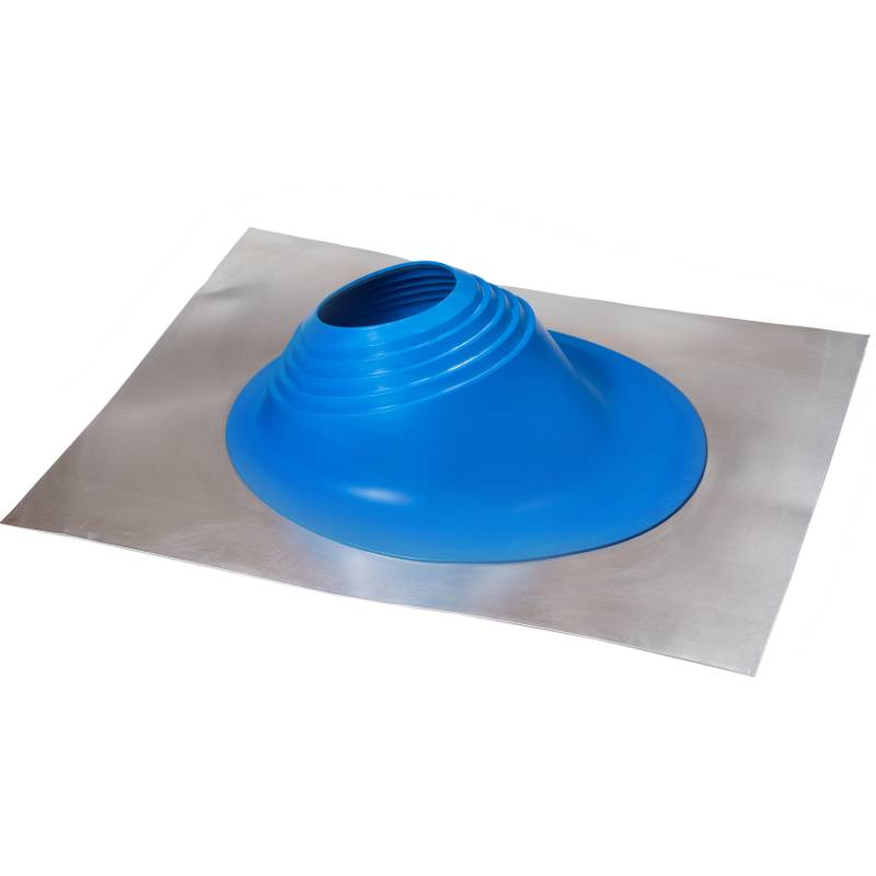 Проходной элемент MF угловой №2 (180-280мм) +185 EPDM (металлический неокрашенный фланец) синий