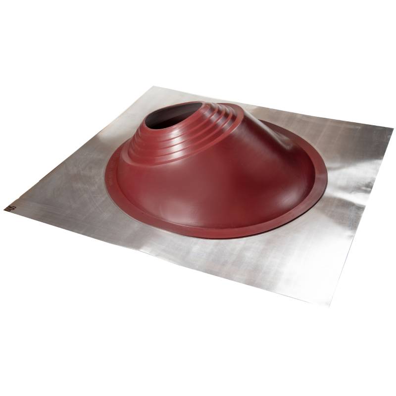 Проходной элемент MF угловой №3.1 (280-460мм) +185 EPDM (металлический неокрашенный фланец) красный