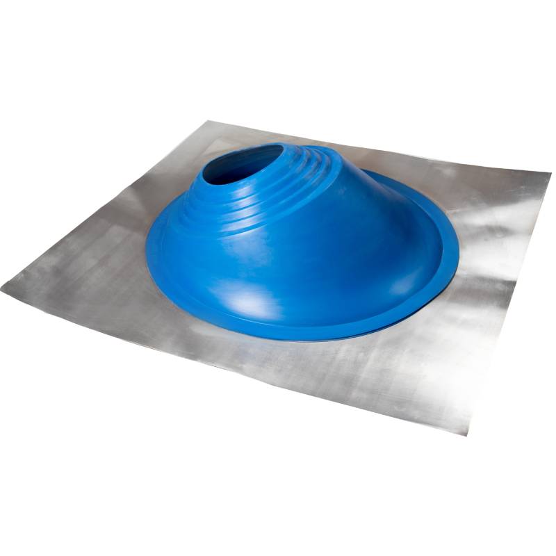 Проходной элемент MF угловой №3.1 (280-460 мм) +240 силиконовый (металлический неокрашенный фланец) синий