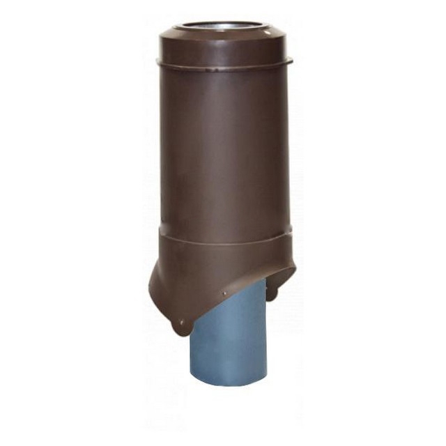 Выход канализации Krovent Pipe-VT 125/100 изолированный коричневый