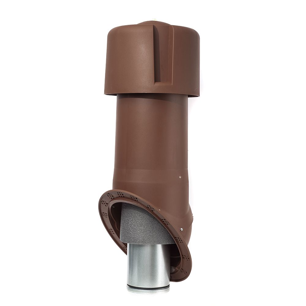 Комплект кровельного выхода вентиляции Krovent Seam 125is, коричневый