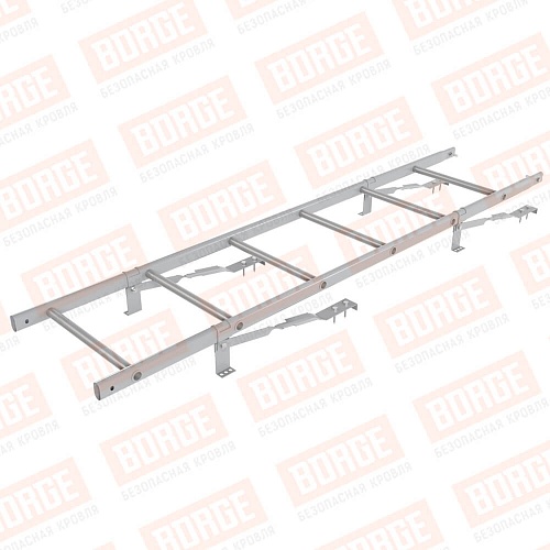 Лестница кровельная BORGE 1.8м, комплект, для черепичной кровли, сигнально-серый (RAL 7004)