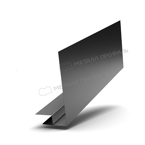 Планка карнизного свеса сложная 185х50х2000 (ПЭ-01-9005-0.45) Планка карнизного свеса сложная 185х50х2000 (ПЭ-01-9005-0.45)