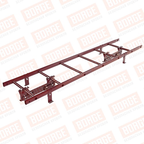 Лестница кровельная BORGE 1.8м, комплект, для фальцевой кровли, красное вино (RAL 3005)