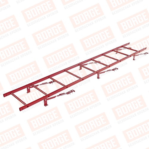 Лестница кровельная BORGE 2.7м, комплект, для черепичной кровли, рубиново-красный (RAL 3003)