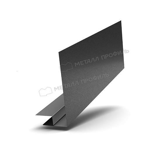 Планка карнизного свеса сложная 250х50х2000 (VikingMP E-20-9005-0.5) Планка карнизного свеса сложная 250х50х2000 (VikingMP E-20-9005-0.5)