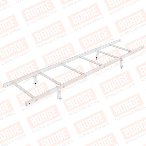 Лестница кровельная BORGE 1.8м, комплект, для кровли из металлочерепицы, профнастила, композитной черепицы, материалов на основе битума, сигнально-белый (RAL 9003)