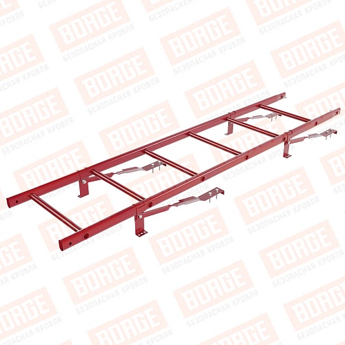 Лестница кровельная BORGE 1.8м, комплект, для черепичной кровли, рубиново-красный (RAL 3003)